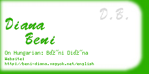 diana beni business card